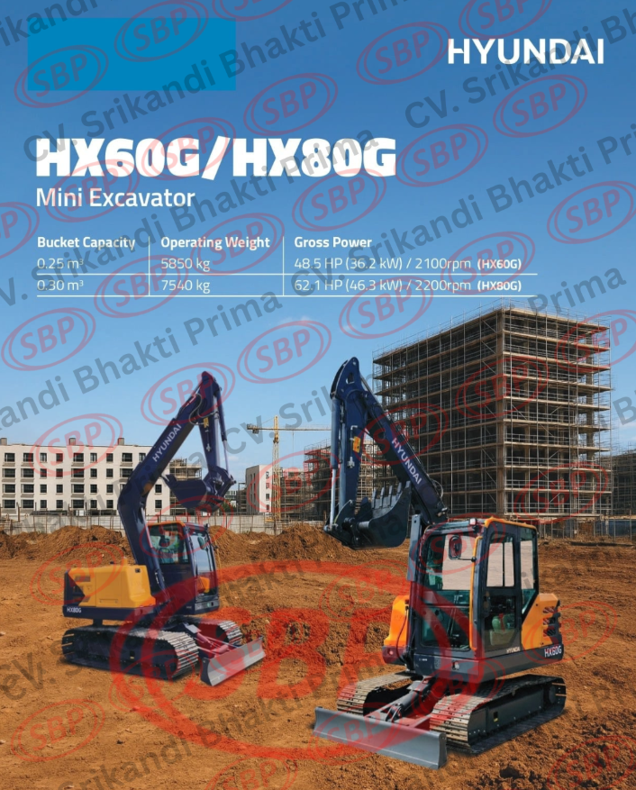 MINI EXCAVATOR HYUNDAI HX80G