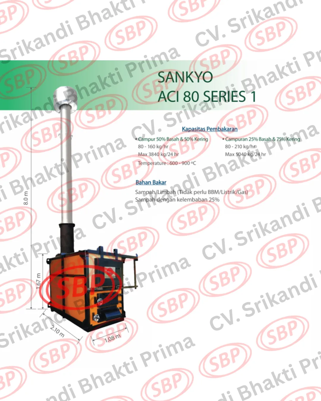 SANKYO INCINERATOR ACI 80 SERIES 1