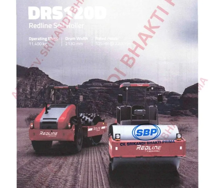 VIBRATORY SOIL ROLLER REDLINE DRS120D CANOPY
