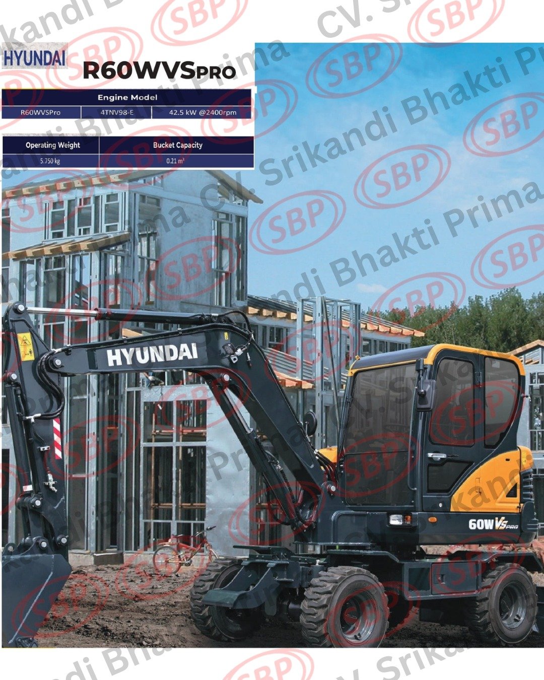 WHEEL EXCAVATOR HYUNDAI R60WVSPRO