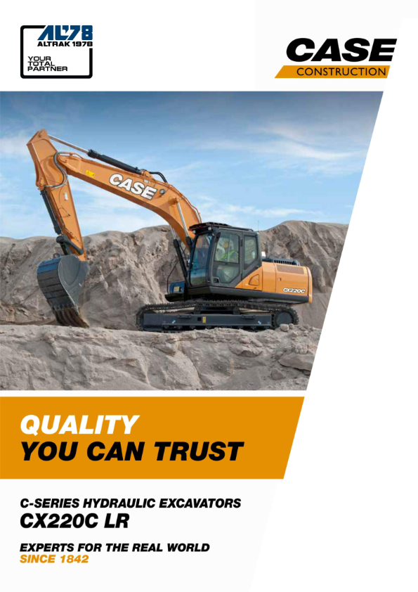 HYDRAULIC EXCAVATOR LONG ARM CASE CX220C LR MAINTENANCE 2000 HM