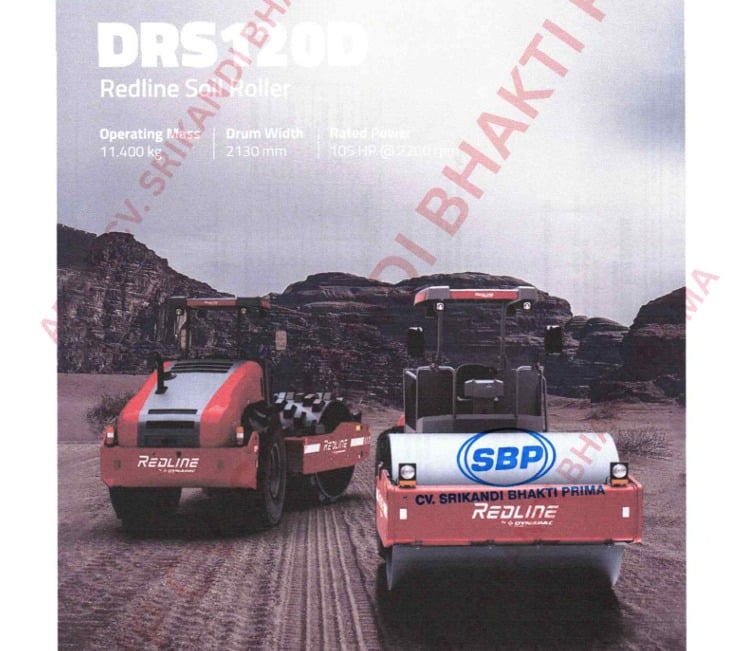 VIBRATORY SOIL ROLLER REDLINE DRS120D CANOPY