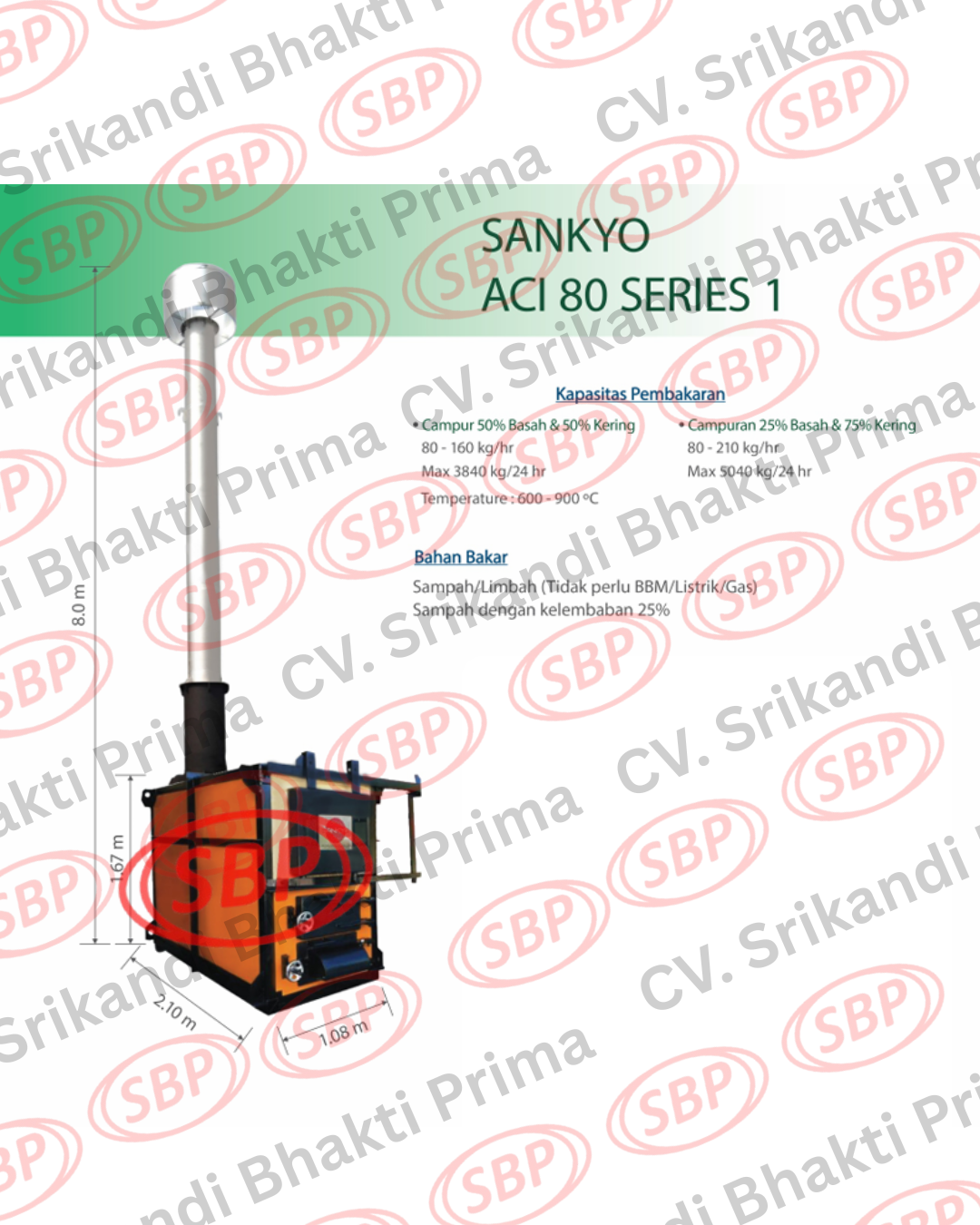 SANKYO INCINERATOR ACI 80 SERIES 1
