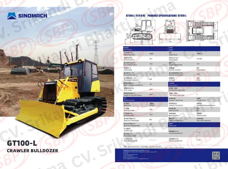 BULLDOZER SINOMACH GT100-L MAINTENANCE 2000 HM