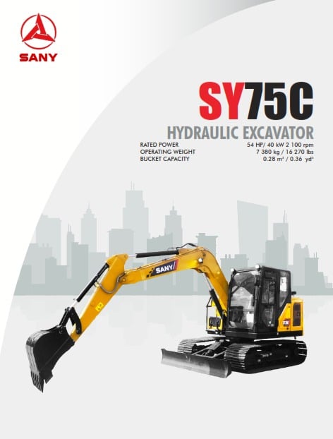 HYDRAULIC EXCAVATOR SANY SY75C